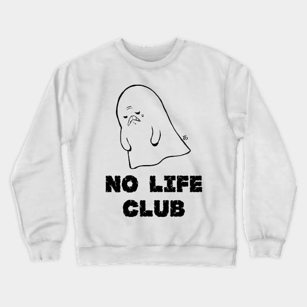 No Life Club (white) Crewneck Sweatshirt by RobS